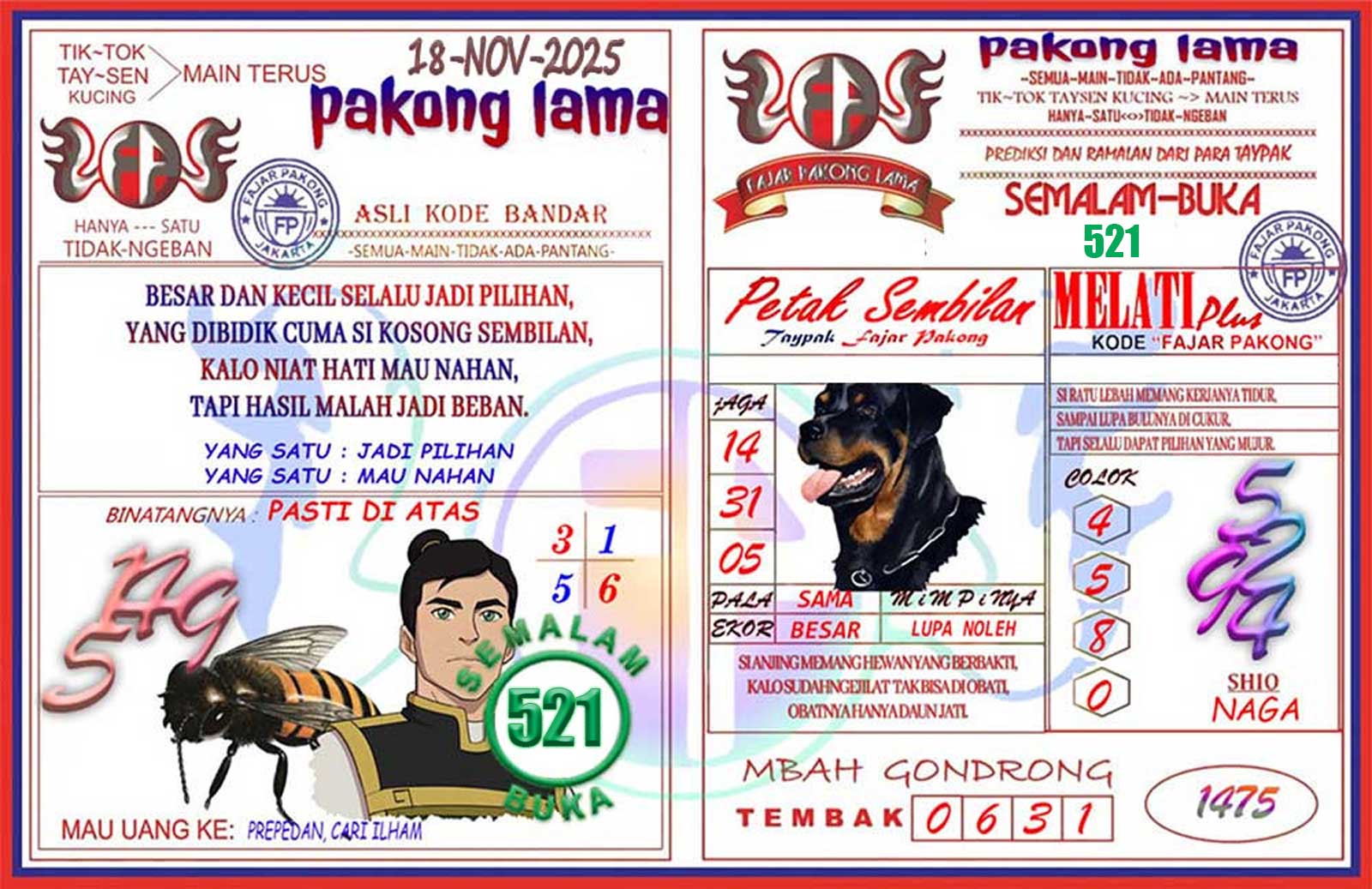 Pakong Lama Syair Update